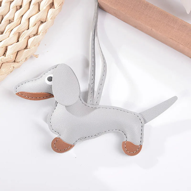 Dachshund Dog Leather Keychain