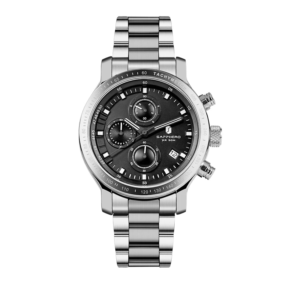 SAPPHERO, Luxury Brands, Gold Plated Stainless Steel, Men’s, Elegant, Waterproof, Quartz Watch…Perfect For That First Date