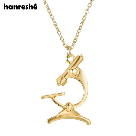 Classic Lab Microscope Pendant Necklace