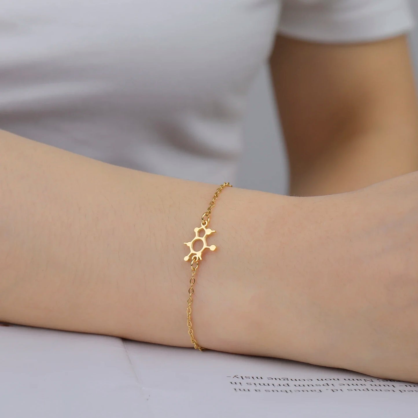 Chemical Molecule Charm Bracelet , by Skyrim