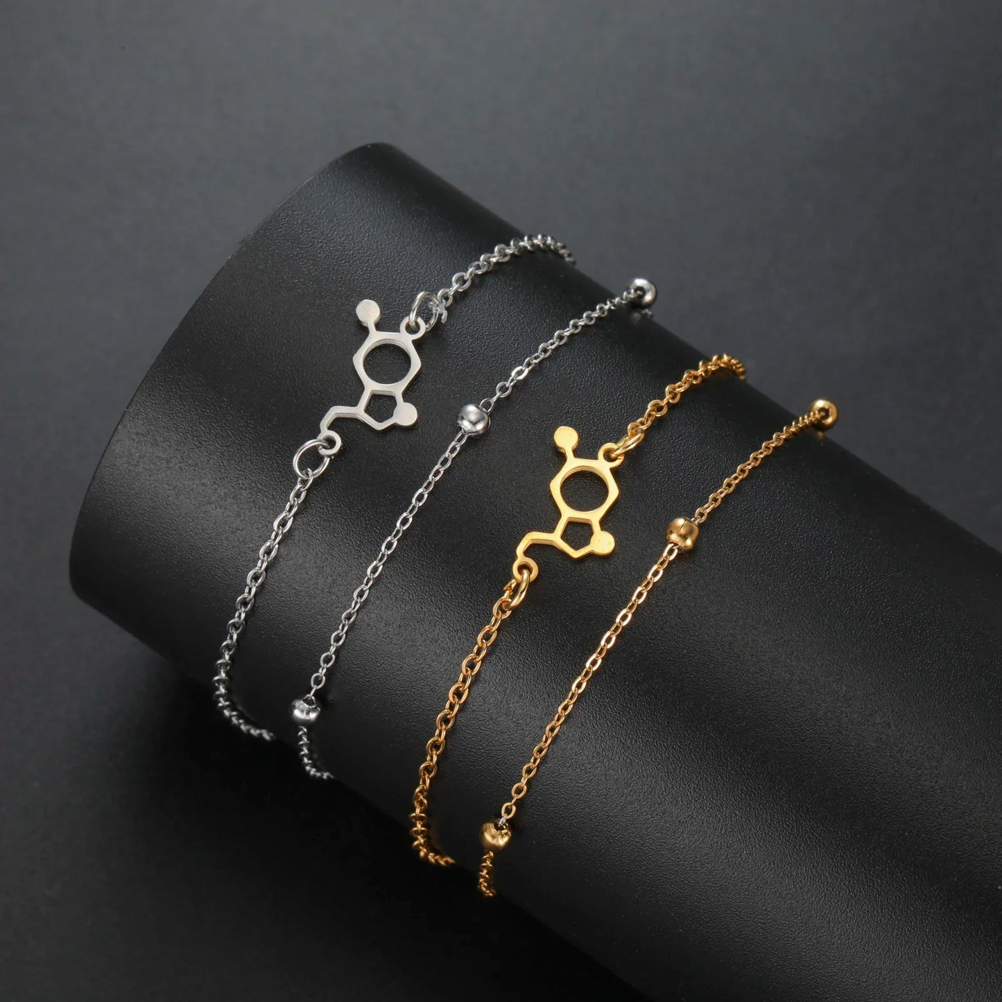 Chemical Molecule Charm Bracelet , by Skyrim