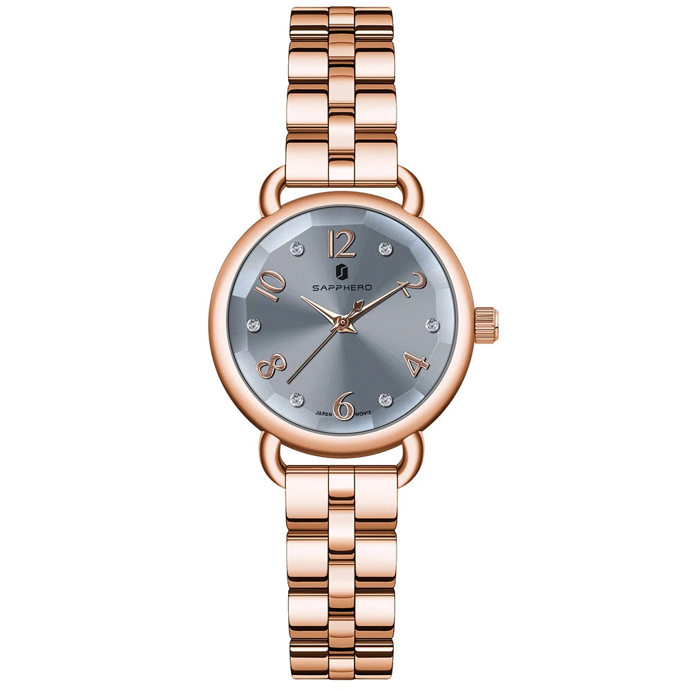 SAPPHERO’S, Women's Fashion, Versatile, Stainless Steel, Fashion versatile, Light luxury, Ultra-Thin Watch