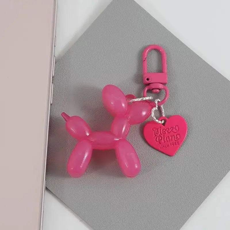 Cute, Acrylic Cartoon Balloon, Dog Keychains For Women