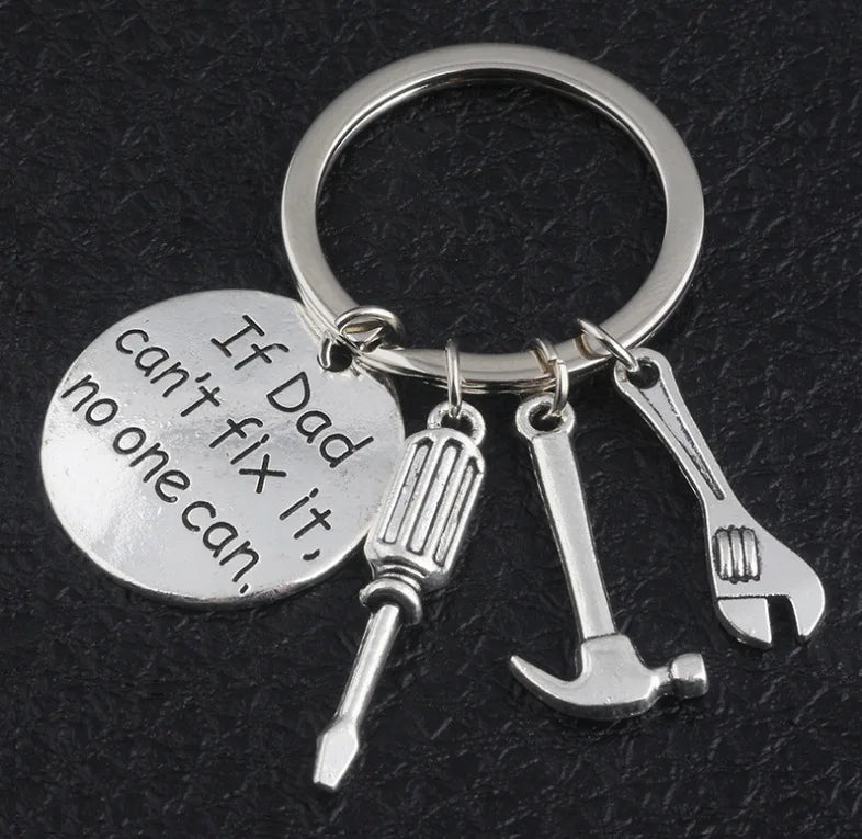 If Dad Cant Fix It, No One Can...Fathers Day Pendant Key Chain Gift