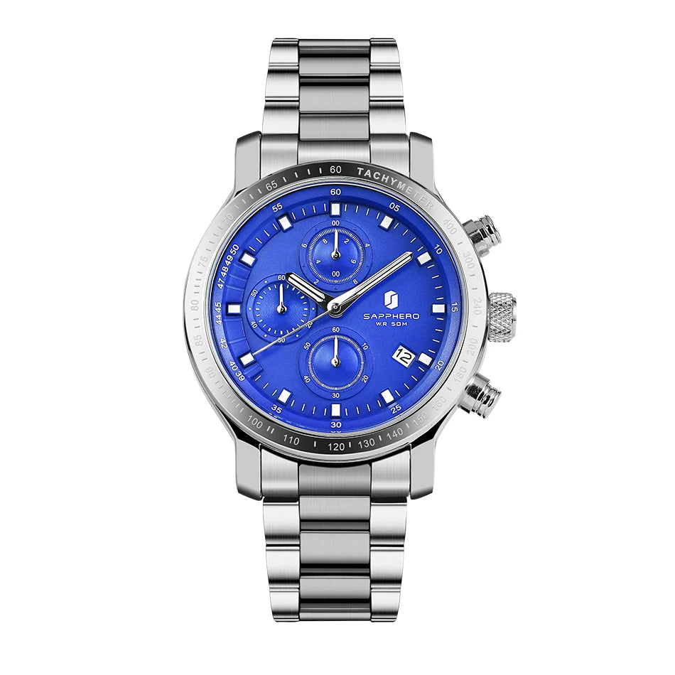 SAPPHERO, Luxury Brands, Gold Plated Stainless Steel, Men’s, Elegant, Waterproof, Quartz Watch…Perfect For That First Date