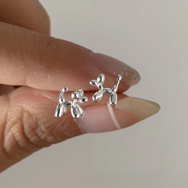 S9.25 Sterling Silver Mini Balloon Dog Earrings, Treat yourself, treat a friend.