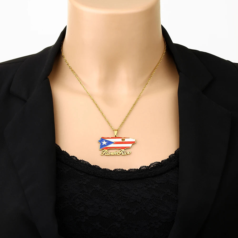 Wear Puerto to celebrate The Big Game 2026 and Bad Bunny in style — show your Puerto Rican pride with this beautiful flag necklace. Lightweight, durable, and polished for that beautiful shine, it’s the perfect game day souvenir, by SONYA
