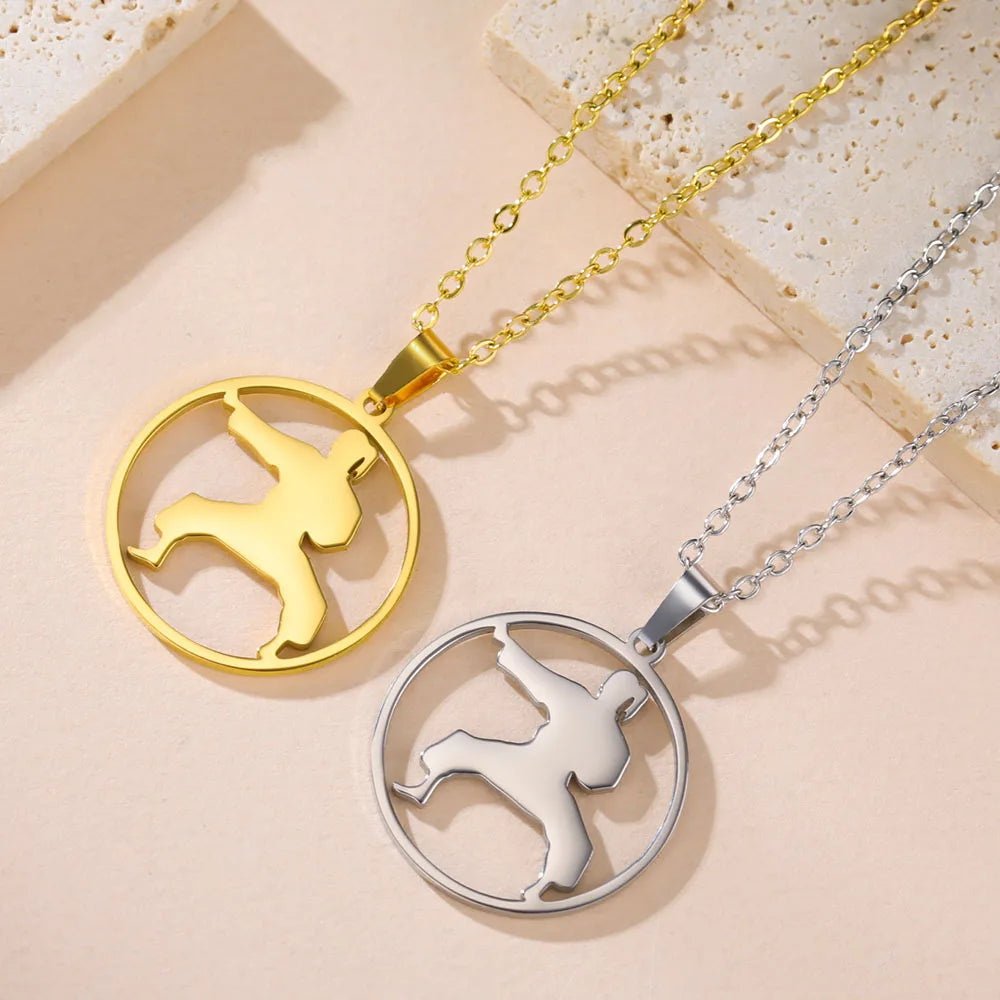 COOLTIME, Stainless Steel, Military Boxing Pendant Necklace for Women & Men