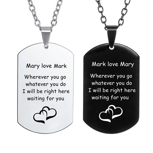 Custom Laser-Engraved Stainless Steel Army Military Pendant with Personalized Name…Great Gift!!!
