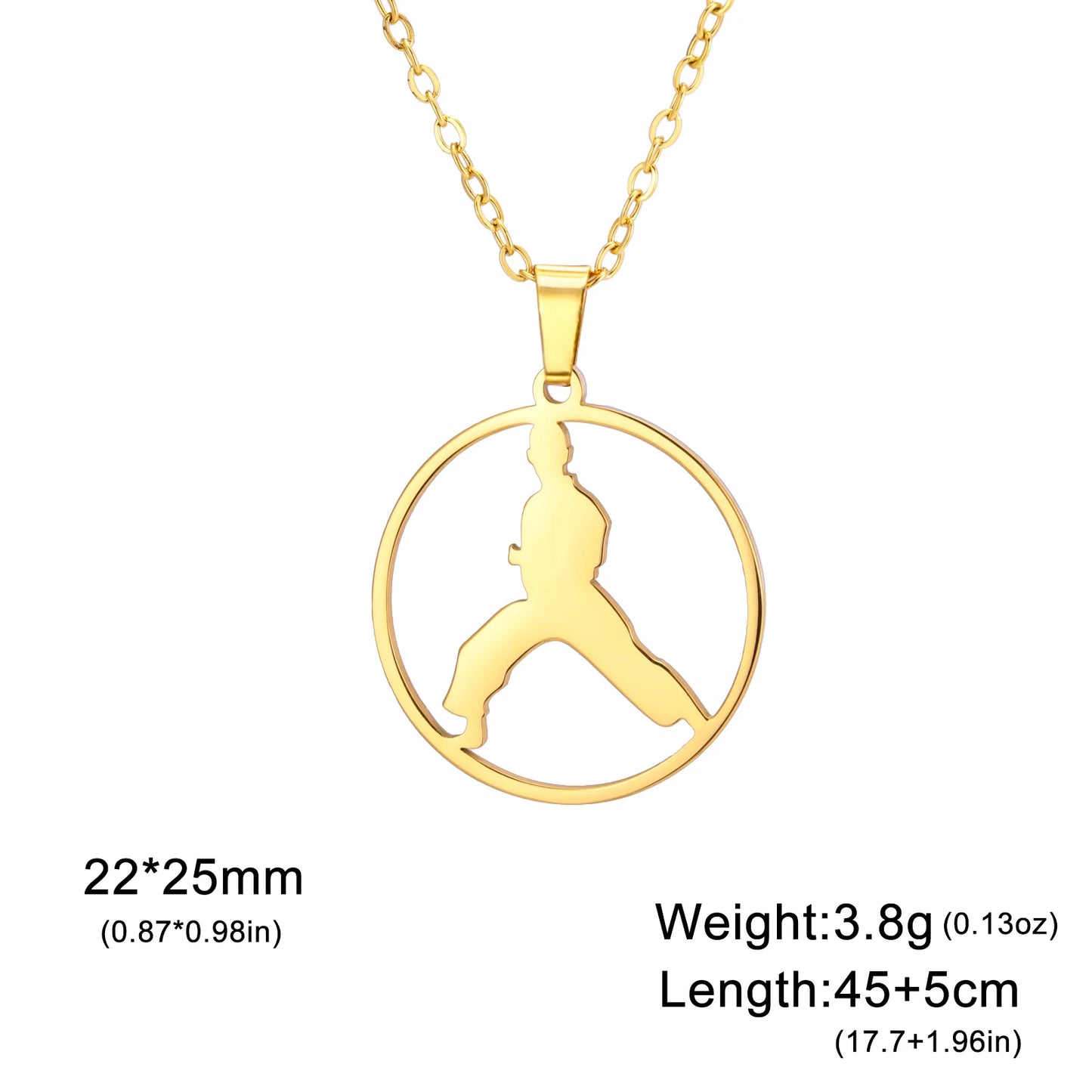COOLTIME, Stainless Steel, Military Boxing Pendant Necklace for Women & Men