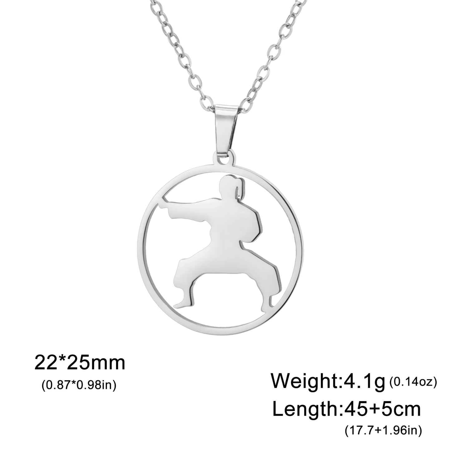 COOLTIME, Stainless Steel, Military Boxing Pendant Necklace for Women & Men