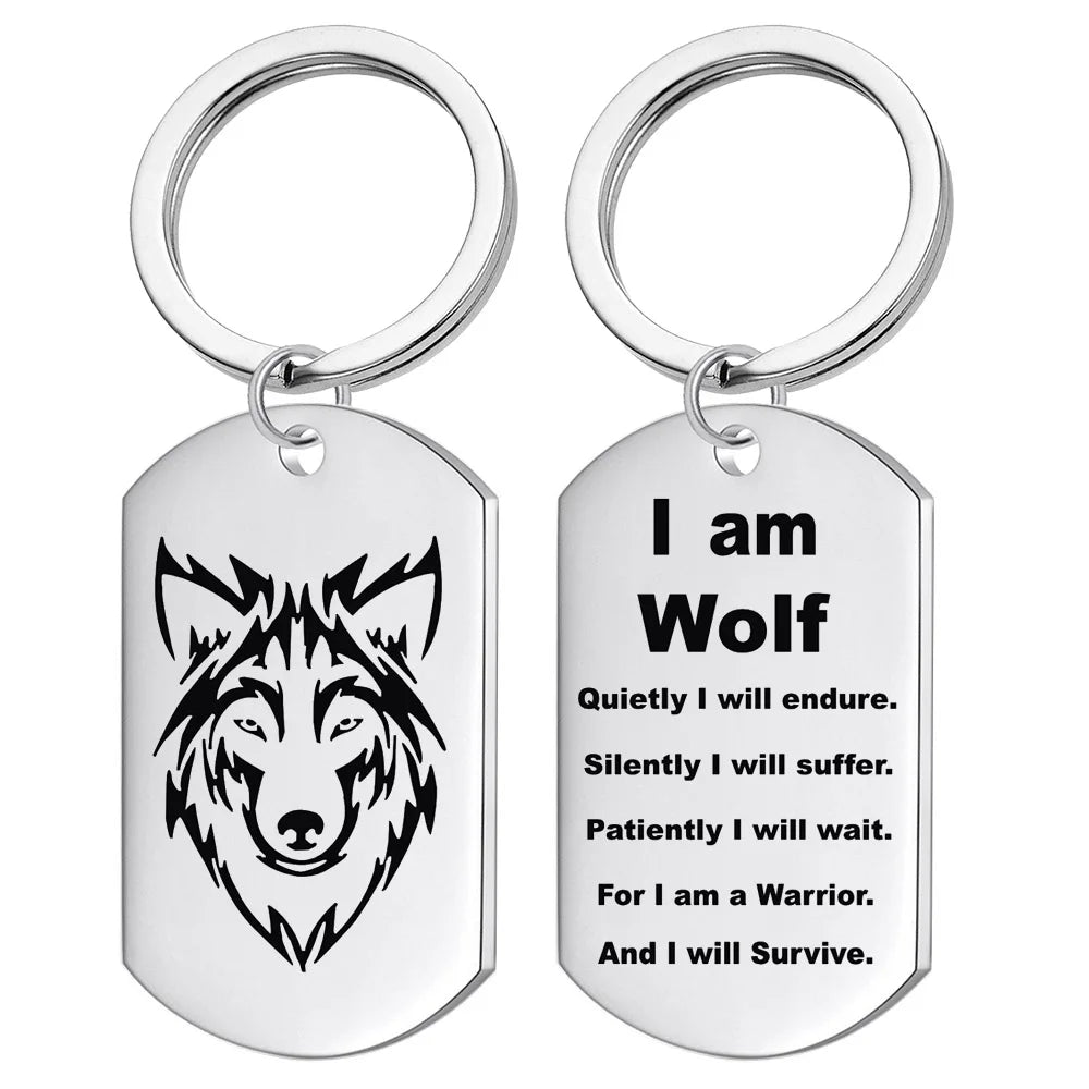 Stainless Steel, Rock Wolf Military Dog Tag Necklace For Men, By Vnox…Team Fight Jewelry Fan Gifts