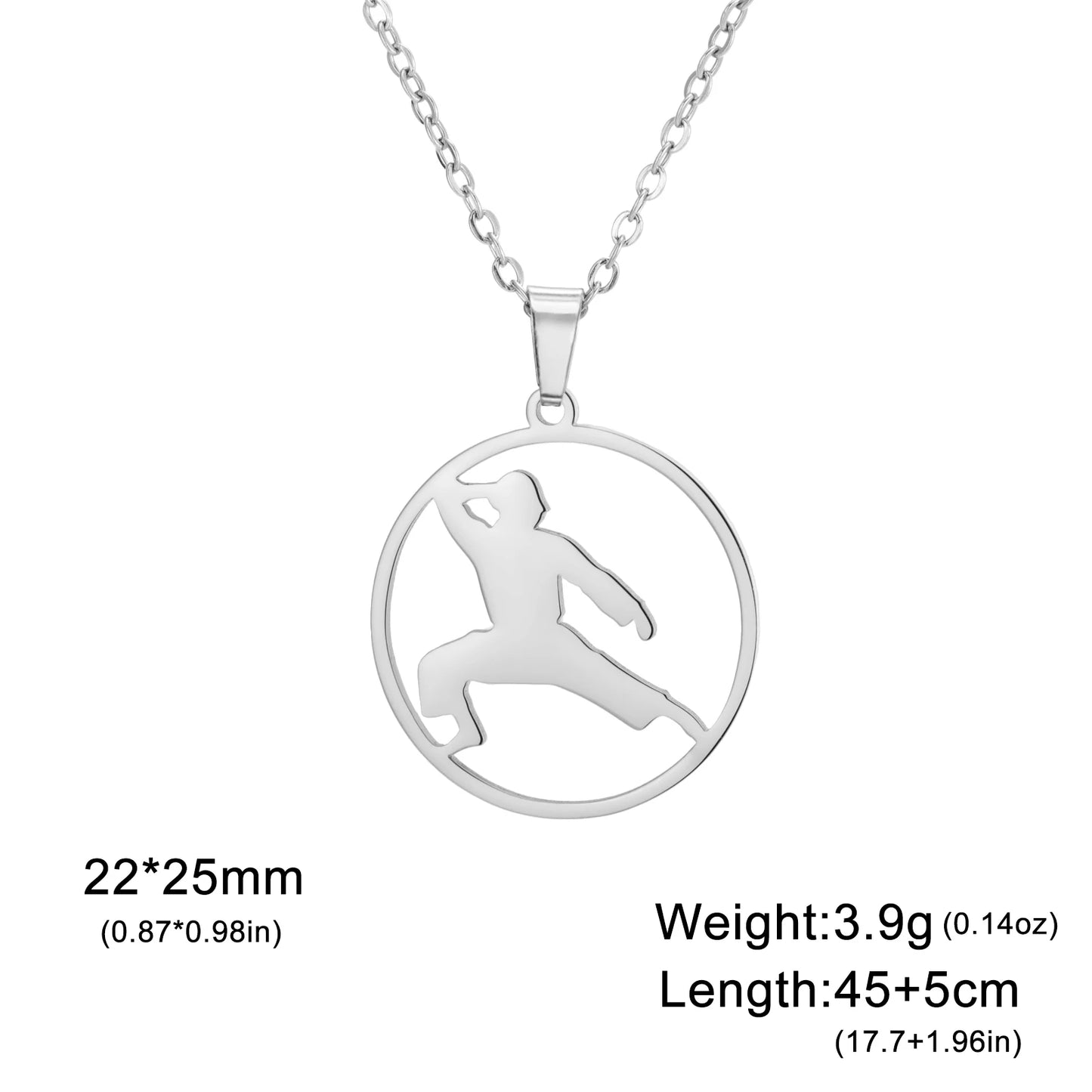COOLTIME, Stainless Steel, Military Boxing Pendant Necklace for Women & Men