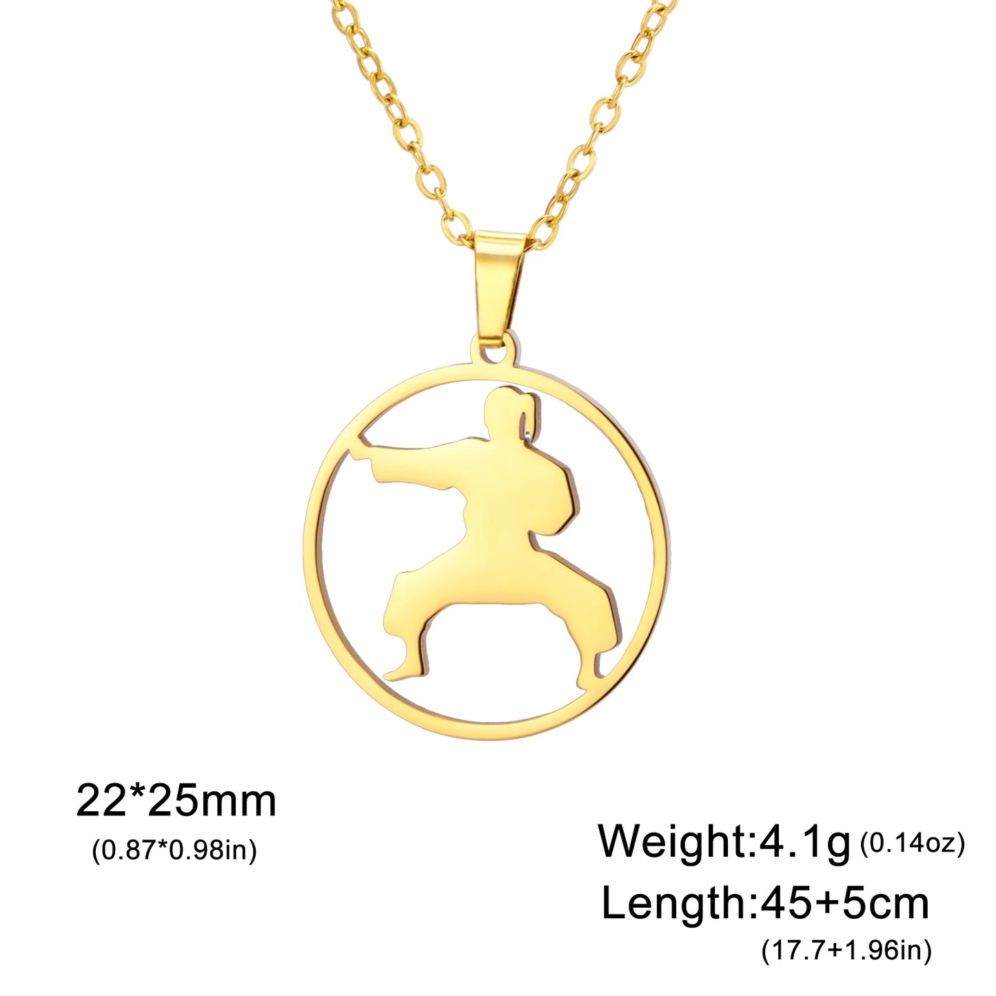 COOLTIME, Stainless Steel, Military Boxing Pendant Necklace for Women & Men