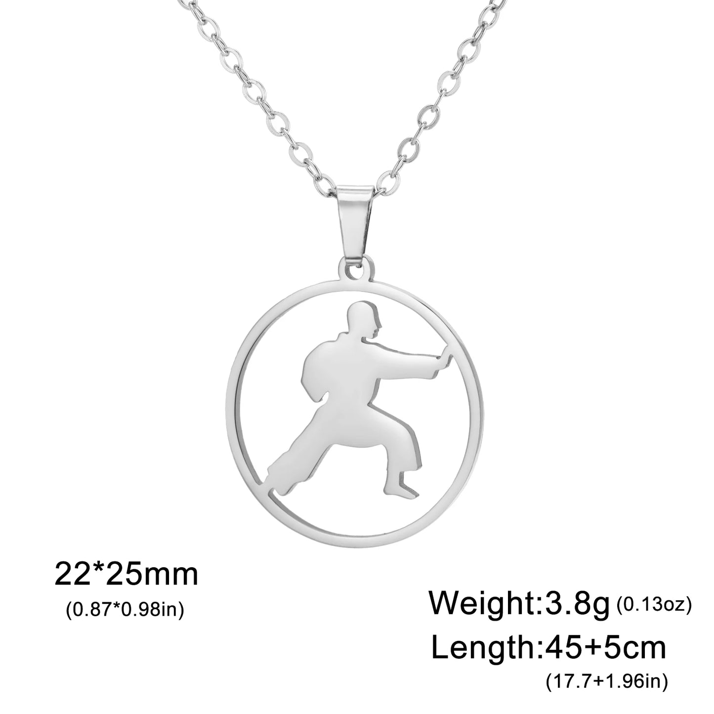 COOLTIME, Stainless Steel, Military Boxing Pendant Necklace for Women & Men