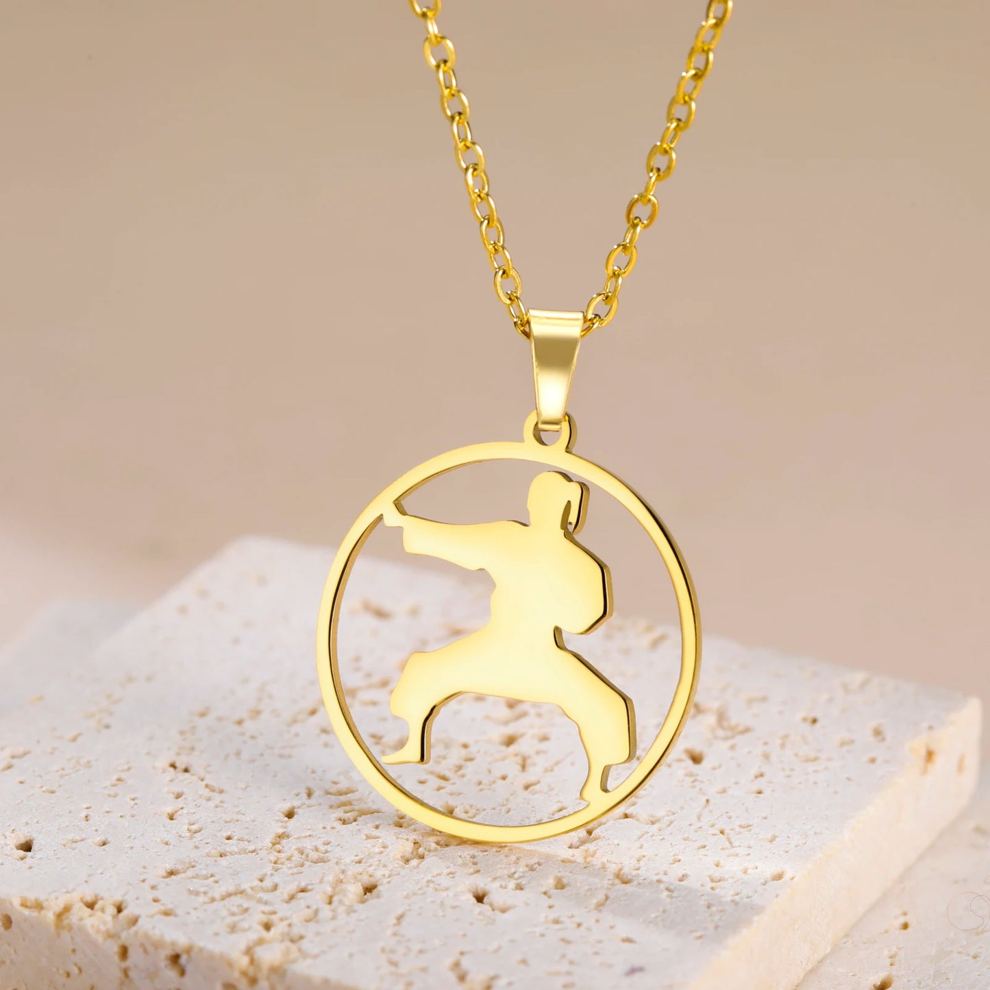 COOLTIME, Stainless Steel, Military Boxing Pendant Necklace for Women & Men