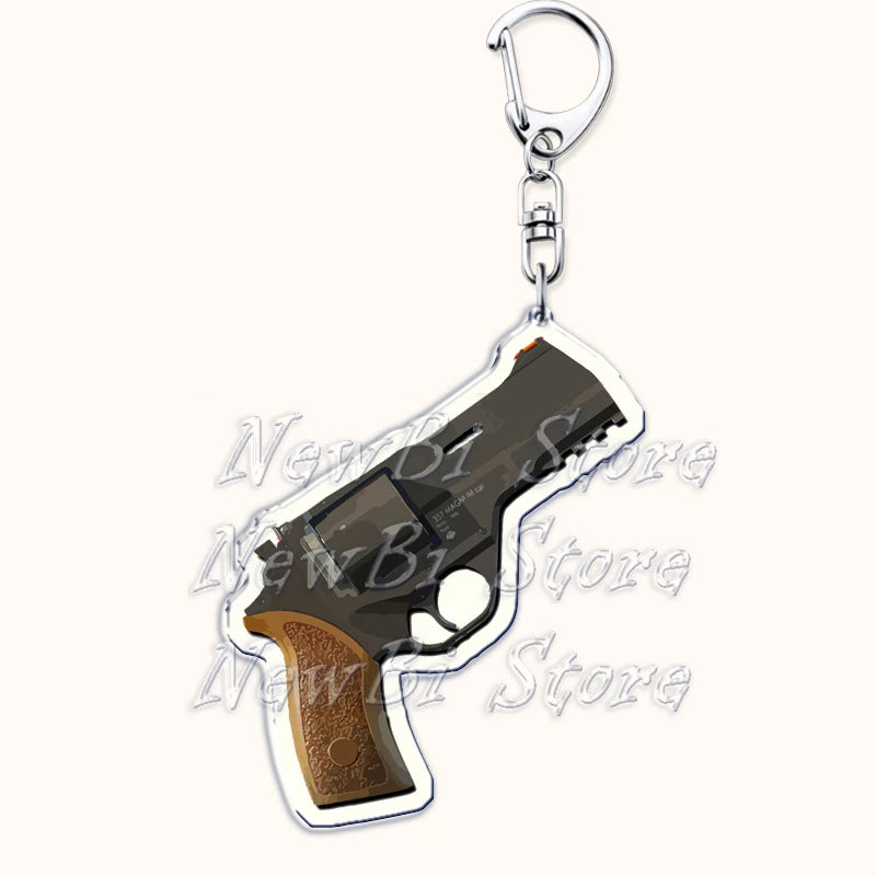 Creative Military Weapon Keychains, P90 AWM Sniper Rifle, MP7, M249,S686,M24m, Gun Keyrings...Great Gamer Gifts