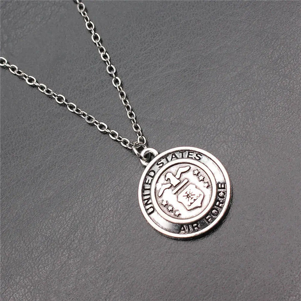 1pcs U.S. Army Police Identification Signage Necklace For Women Women Accessories Jewelry Making Items Chain Length 43+5cm