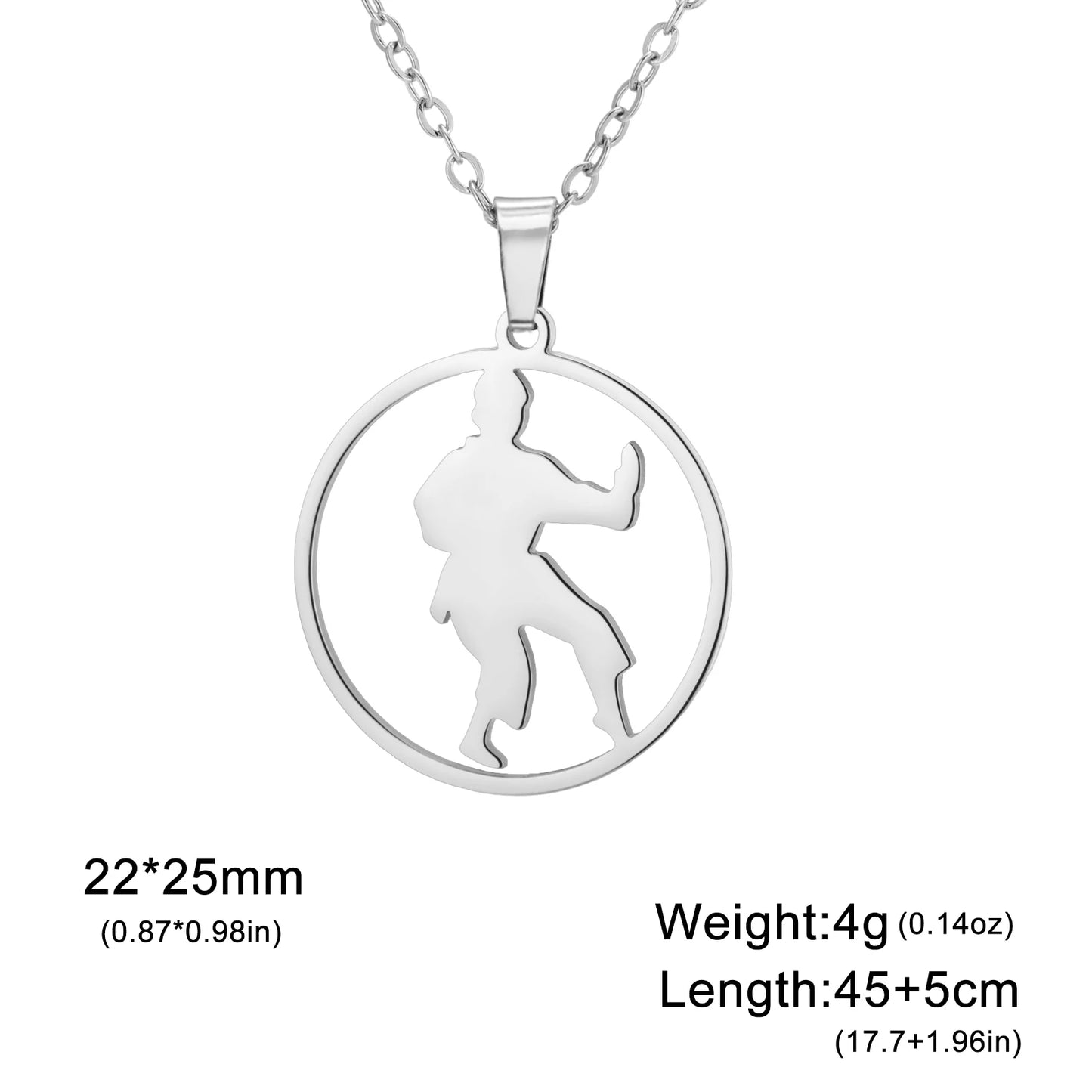 COOLTIME, Stainless Steel, Military Boxing Pendant Necklace for Women & Men