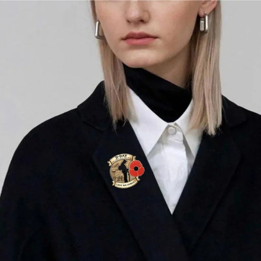 80th Anniversary Brooch  Tributes WWII Normandy Veterans