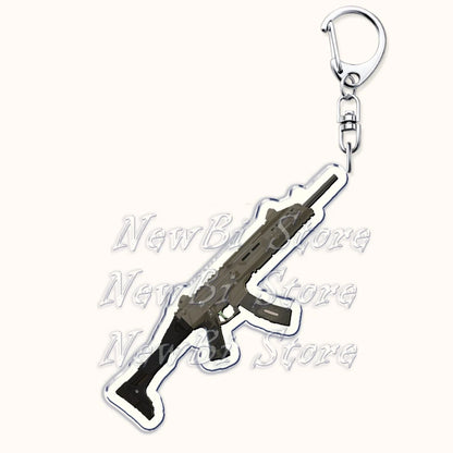 Creative Military Weapon Keychains, P90 AWM Sniper Rifle, MP7, M249,S686,M24m, Gun Keyrings...Great Gamer Gifts