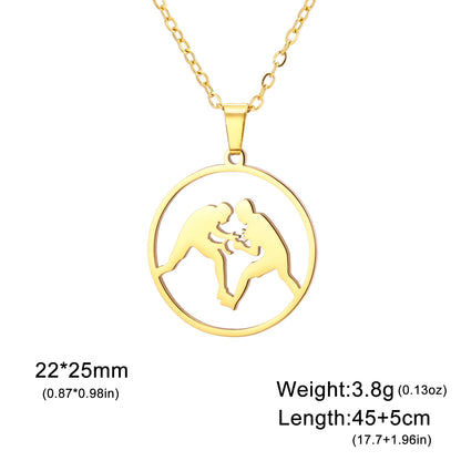 COOLTIME, Stainless Steel, Military Boxing Pendant Necklace for Women & Men
