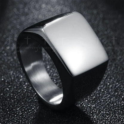 Stainless Steel, US Army Military Veteran Ring For Men, Cool Custom Engraved Signet Ring