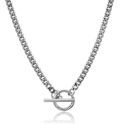 Stainless Steel, Cuban Chain Necklace for Women & Men