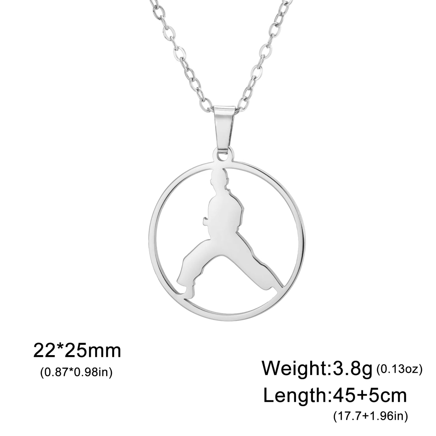 COOLTIME, Stainless Steel, Military Boxing Pendant Necklace for Women & Men