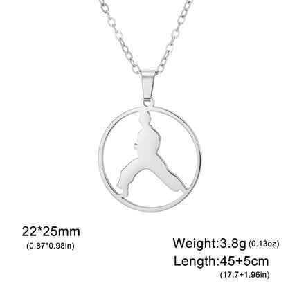 COOLTIME, Stainless Steel, Military Boxing Pendant Necklace for Women & Men