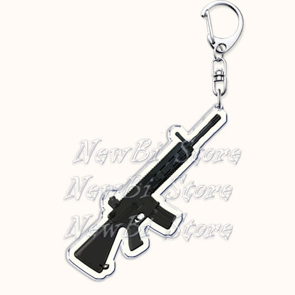 Creative Military Weapon Keychains, P90 AWM Sniper Rifle, MP7, M249,S686,M24m, Gun Keyrings...Great Gamer Gifts