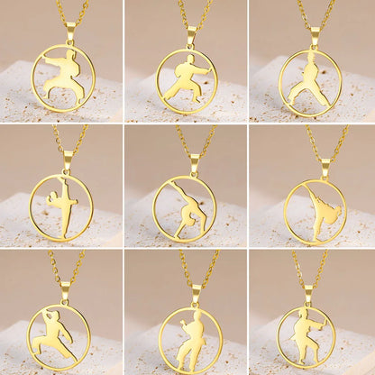 COOLTIME, Stainless Steel, Military Boxing Pendant Necklace for Women & Men