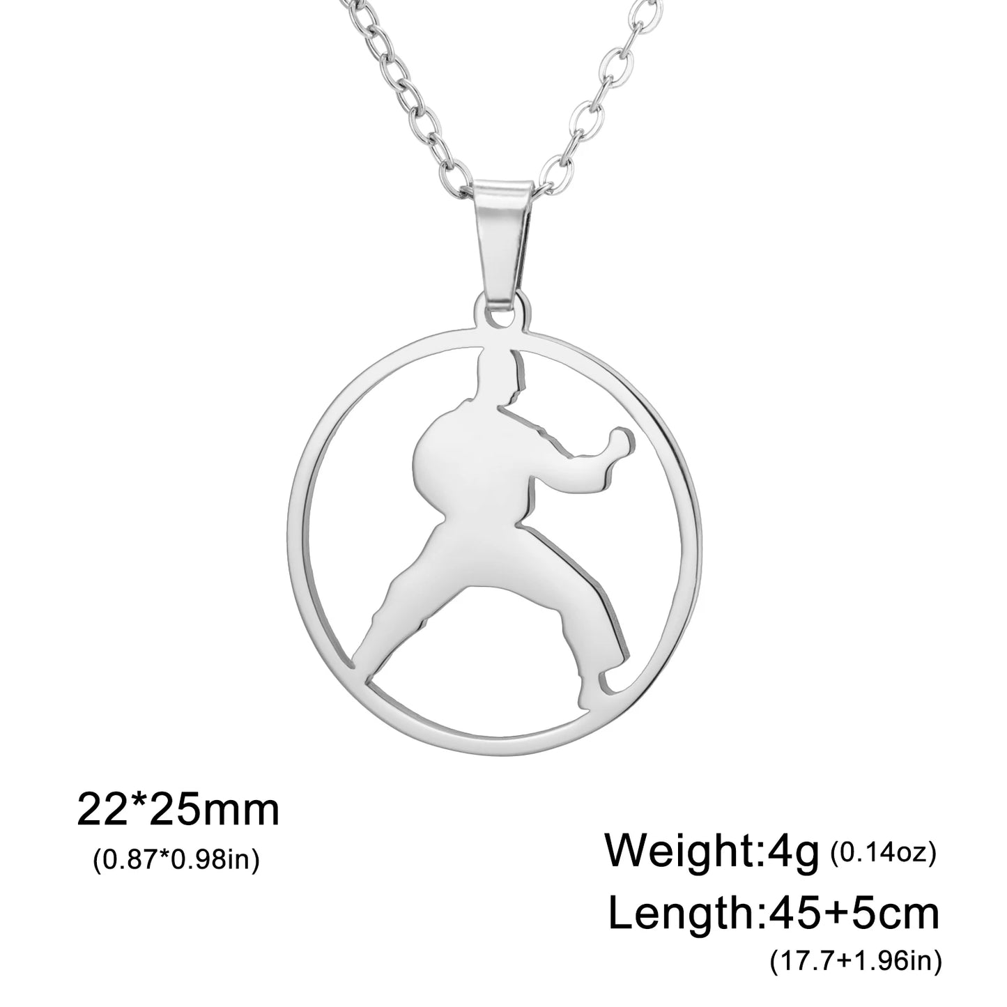 COOLTIME, Stainless Steel, Military Boxing Pendant Necklace for Women & Men