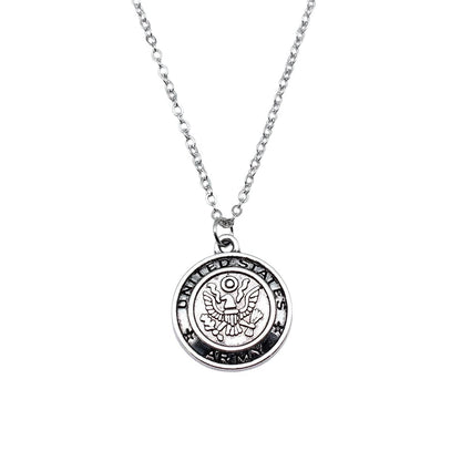 1pcs U.S. Army Police Identification Signage Necklace For Women Women Accessories Jewelry Making Items Chain Length 43+5cm