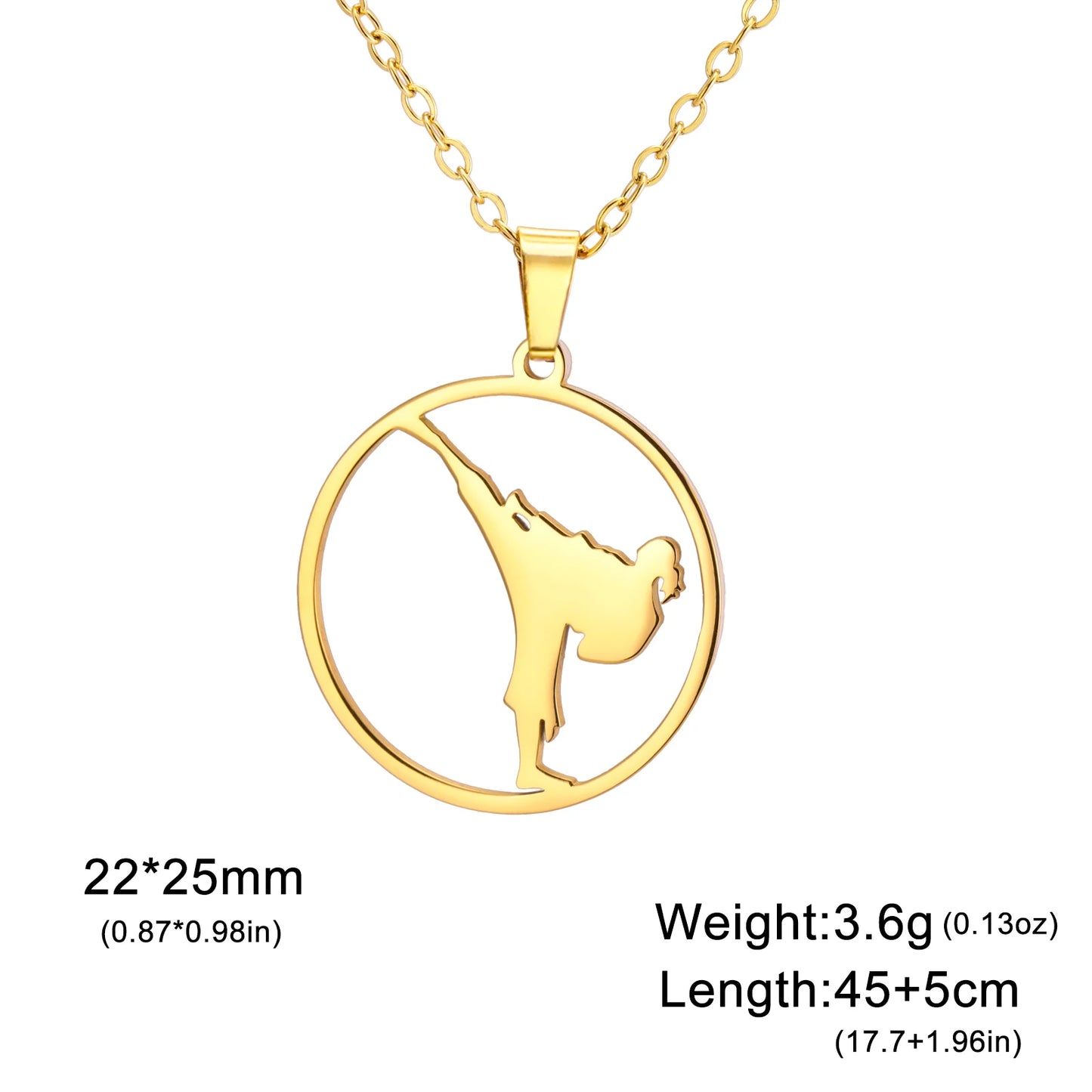 COOLTIME, Stainless Steel, Military Boxing Pendant Necklace for Women & Men