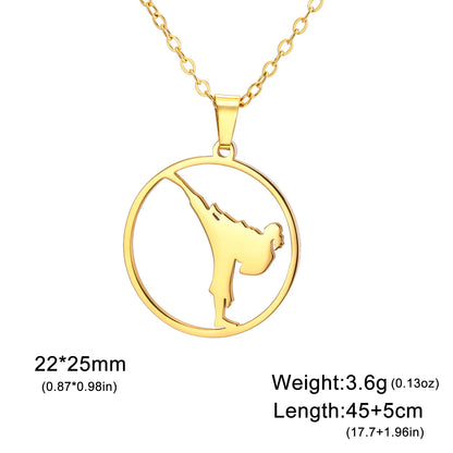 COOLTIME, Stainless Steel, Military Boxing Pendant Necklace for Women & Men