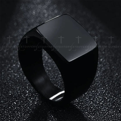 Stainless Steel, US Army Military Veteran Ring For Men, Cool Custom Engraved Signet Ring