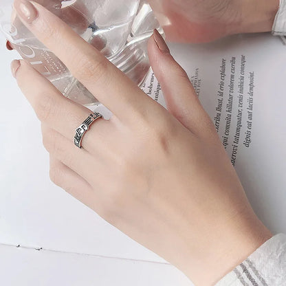 New, Retro, Five-line Sheet Music Adjustable Ring For Women
