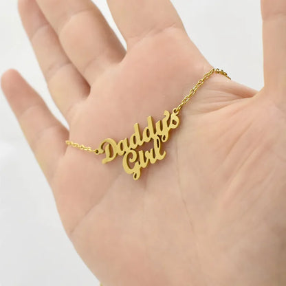 Stainless Steel, Daddy's Girl Pendant Necklace From, HUTNICE