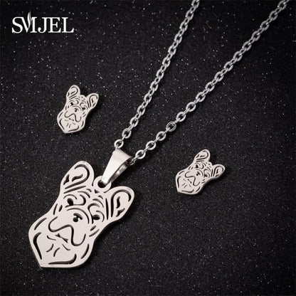Stainless Steel, Paw Necklace Earrings for Women, Fashion By, SMJEL