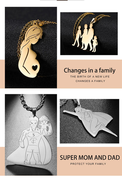 Mother's Day, Baby Child, Stainless Steel Pendant  Gift, From FISHHOOK