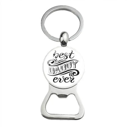 Silver Plated, Glass Cabochon, Key Holder, Bottle Opener For Dad Or Other Important Males, By KONMINRY