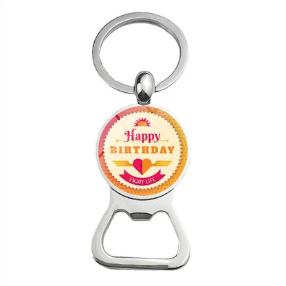 Silver Plated, Glass Cabochon, Key Holder, Bottle Opener For Dad Or Other Important Males, By KONMINRY