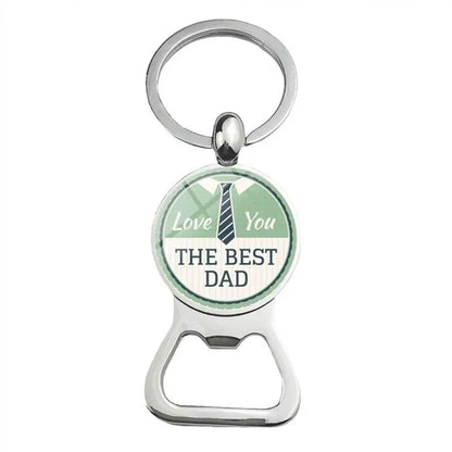 Silver Plated, Glass Cabochon, Key Holder, Bottle Opener For Dad Or Other Important Males, By KONMINRY