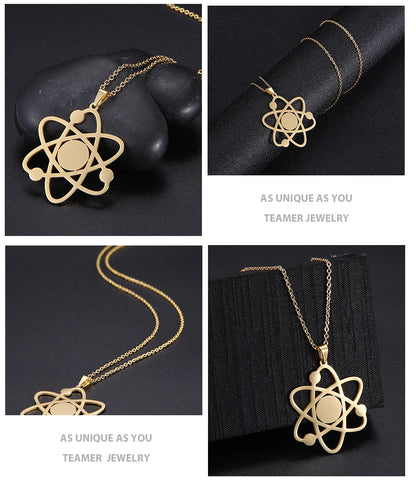 Bigbang Theory Atom Galaxy Planet Pendant Necklace