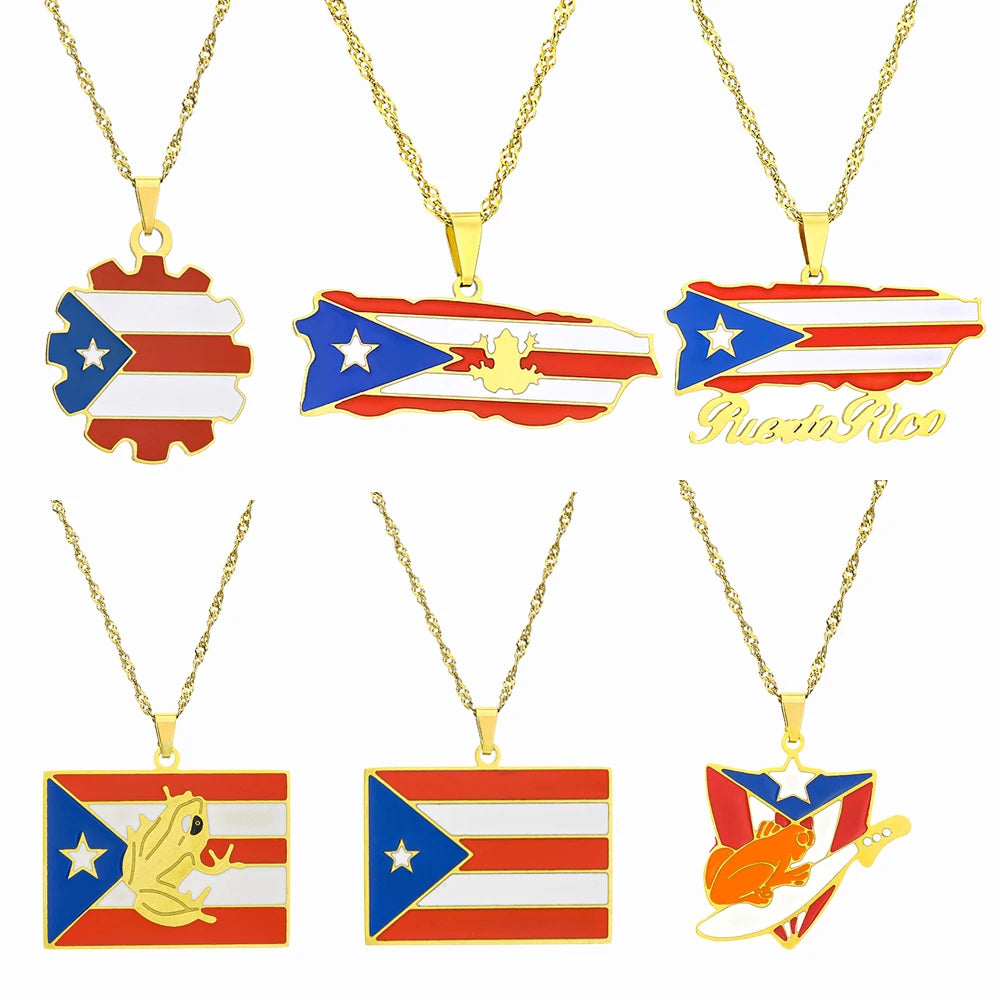 Wear Puerto to celebrate The Big Game 2026 and Bad Bunny in style — show your Puerto Rican pride with this beautiful flag necklace. Lightweight, durable, and polished for that beautiful shine, it’s the perfect game day souvenir, by SONYA
