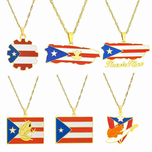 Wear Puerto to celebrate The Big Game 2026 and Bad Bunny in style — show your Puerto Rican pride with this beautiful flag necklace. Lightweight, durable, and polished for that beautiful shine, it’s the perfect game day souvenir, by SONYA