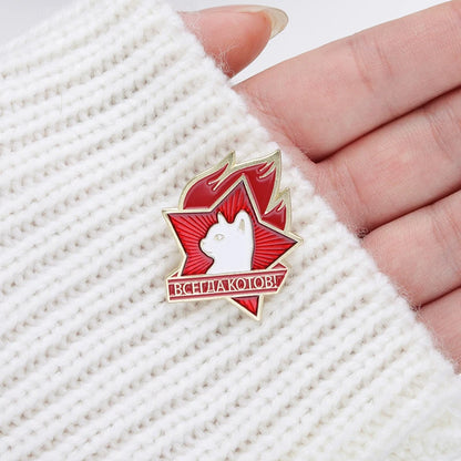 Cat Star Lapel Badge for Cat Lovers And Friends
