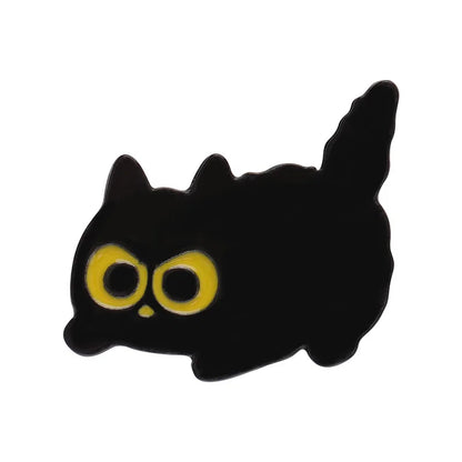 Cute Tiny Black Cat Enamel Pin Brooch
