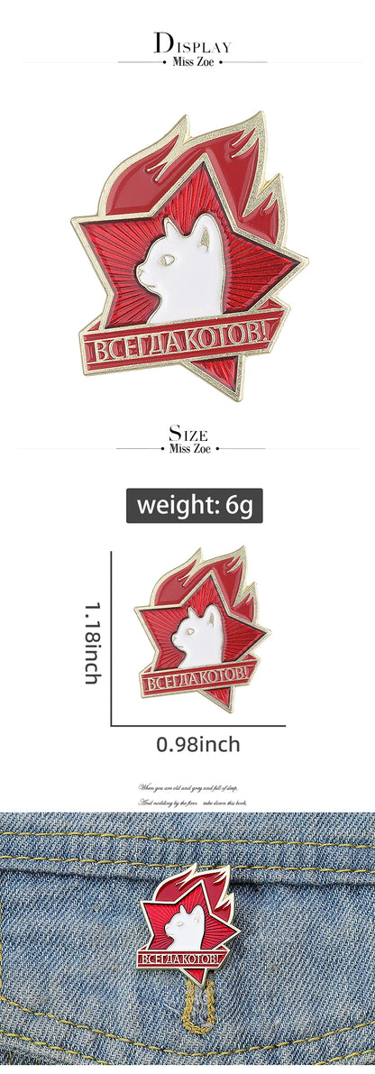 Cat Star Lapel Badge for Cat Lovers And Friends